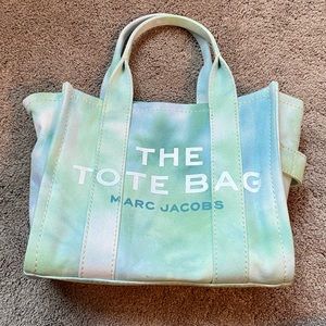 Marc Jacobs “The tote bag” mini canvas blue/green/purple